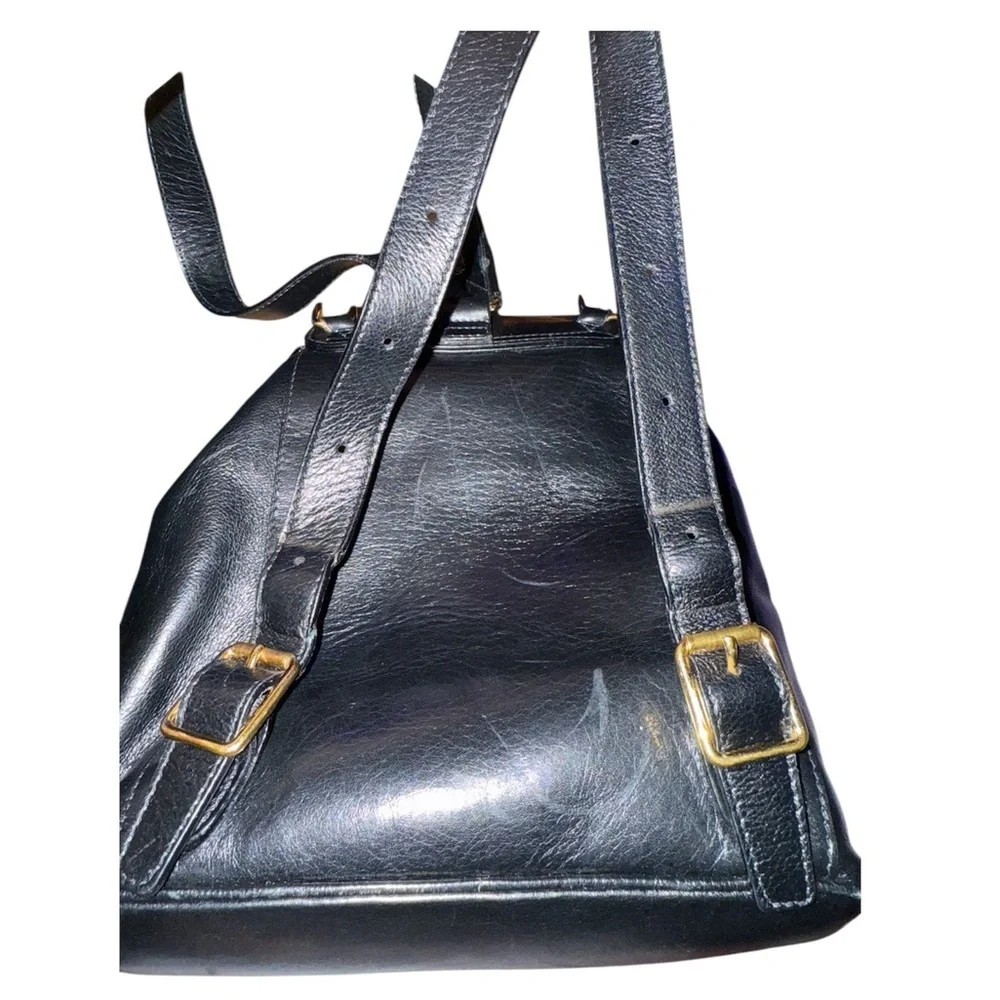Gucci Black Leather Bamboo Mini Backpack
